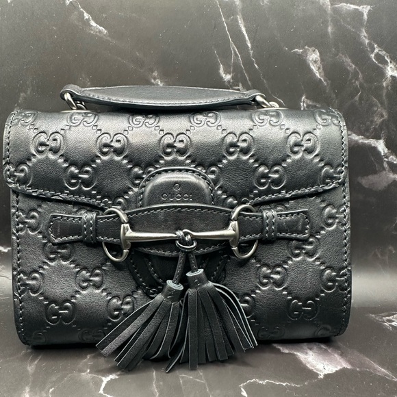 GUCCI  Guccissima Mini Emily Shoulder Bag horsebit - Picture 1 of 7